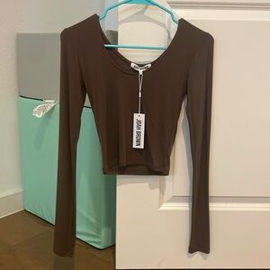 Joah Brown Scoop Neck Long Sleeve
